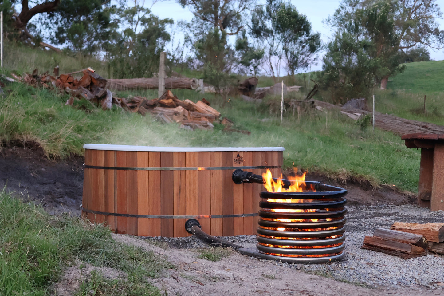 Off Grid Wood Fired Hot Tub